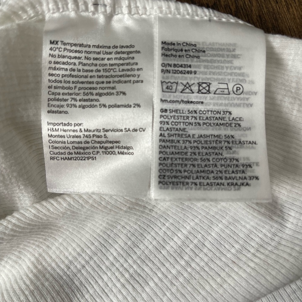 H&M Cream Ribbed Camisole - Picture 3 of 4